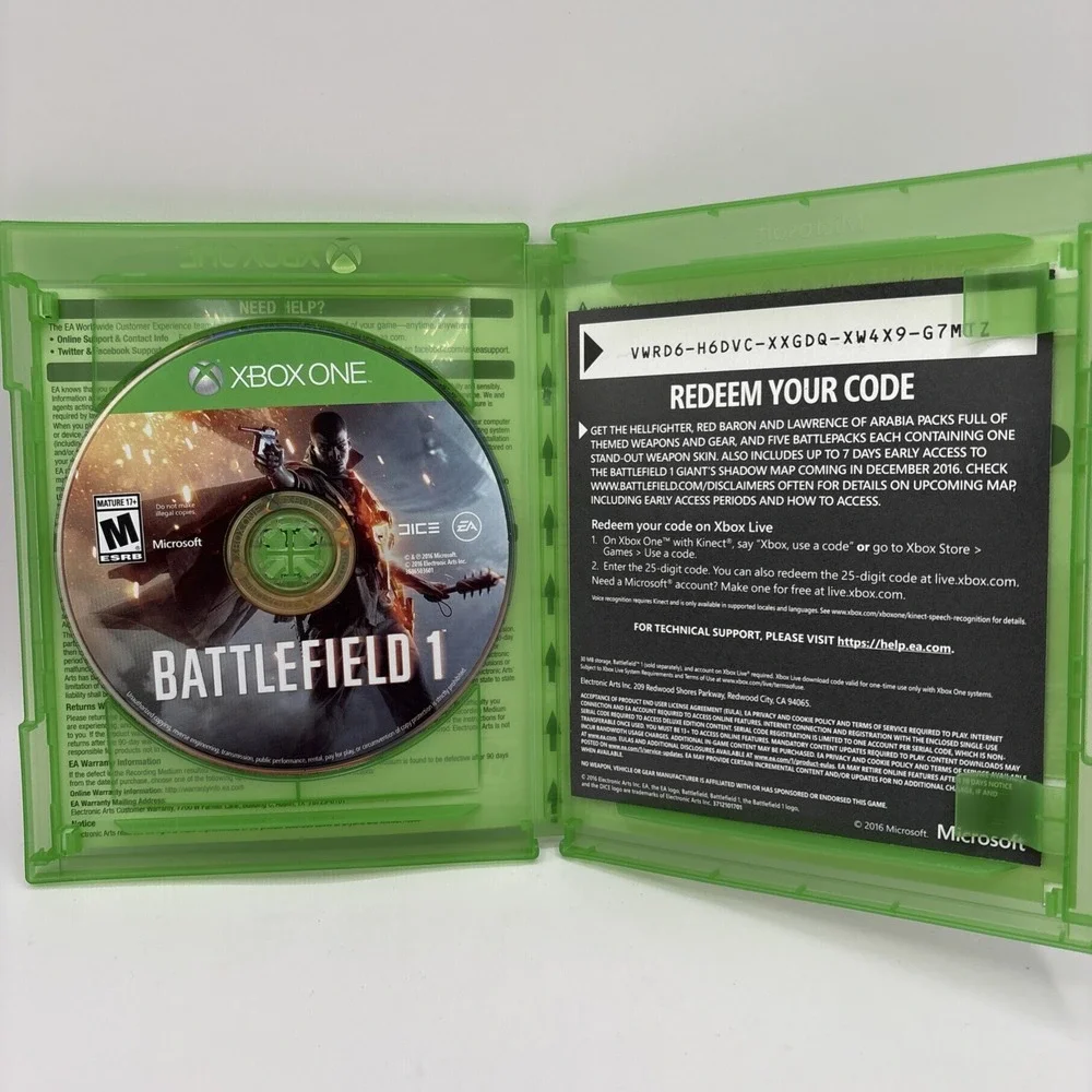 XBOX ONE Call of Duty WWII & Battlefield 1 Early Enlister Deluxe Edition 2 Games